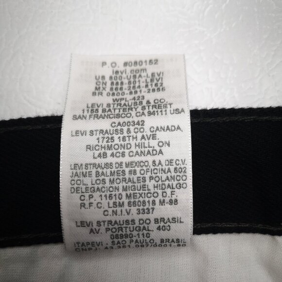 Levi's 550 Men's Size 34/30 Black Zipper & Button Closure Relaxed Fit Jeans - Picture 5 of 14
